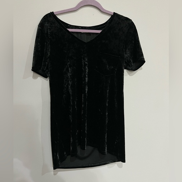 Black Velvet Legging Tee, Small - Picture 1 of 3